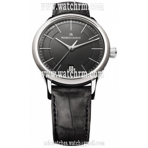 Maurice Lacroix Les Classiques Black Dial Black Leather Men's Watch LC1117-SS001-330