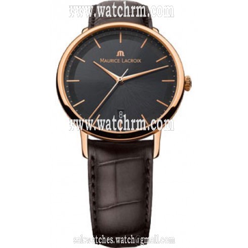 Maurice Lacroix Les Classiques Black Dial Brown Leather Automatic Ladies Watch