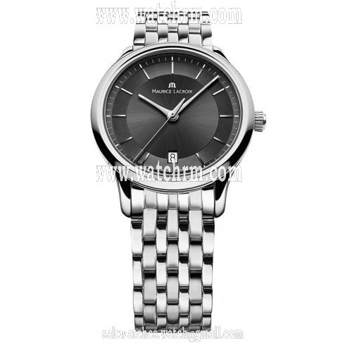 Maurice Lacroix Les Classiques Black Dial Men's Stainless Steel Quartz Watch LC1237-SS002-331
