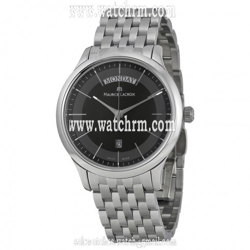Maurice Lacroix Les Classiques Black Dial Stainless Steel Men's Watch LC1007-SS002-330