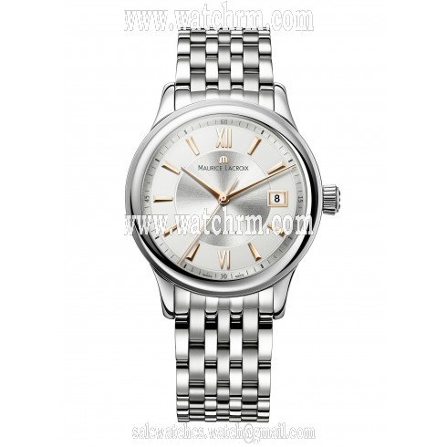 Maurice Lacroix Les Classiques Date Silver Dial Automatic Men's Stainless Steel Watch LC6027-SS002-136