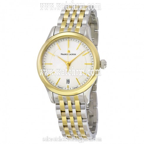 Maurice Lacroix Les Classiques Date Silver Dial Two-tone Ladies Quartz Watch LC1026-PVY13-130