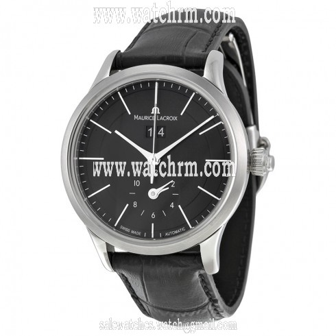 Maurice Lacroix Les Classiques Grande Date GMT Automatic Black Dial Men's Watch LC6088-SS001-330
