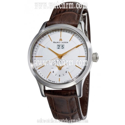 Maurice Lacroix Les Classiques Grande Date GMT Automatic Silver Dial Men's Watch LC6088-SS001-130