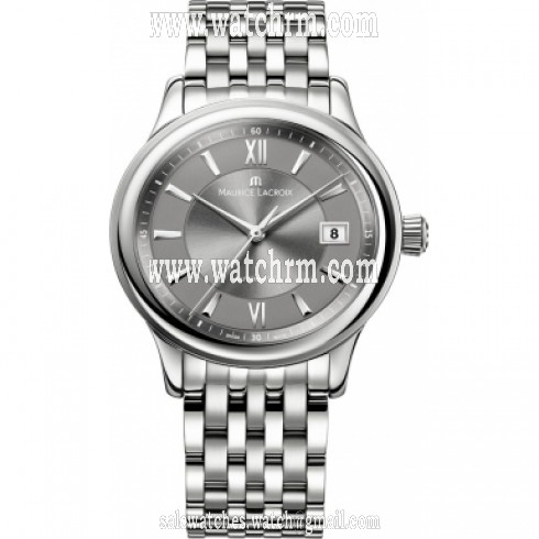 Maurice Lacroix Les Classiques Grey Dial Men's Automatic Stainless Steel Watch LC6027-SS002-311