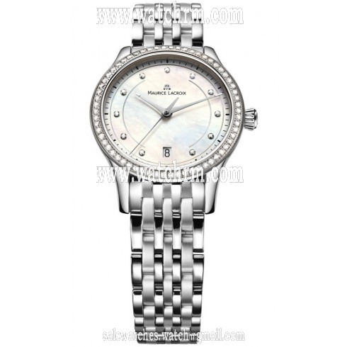 Maurice Lacroix Les Classiques Mother Of Pearl Dial Stainless Steel Ladies Quartz Watch LC1026-SD502-170