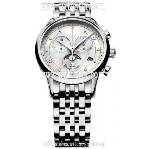 Maurice Lacroix Les Classiques  Mother Of Pearl Dial Stainless Steel Ladies Quartz Watch LC1087-SS002-160
