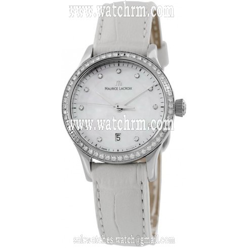 Maurice Lacroix Les Classiques Mother of Pearl White Leather Ladies Watch LC1113-SD501-170