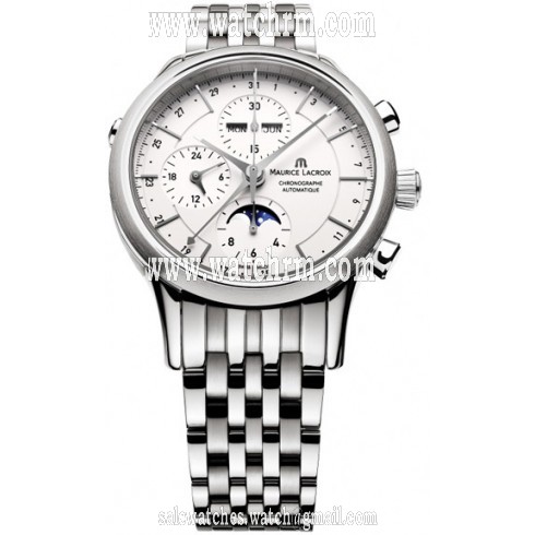 Maurice Lacroix Les Classiques Phase de Lune Chronograph GMT Automatic Men's Watch LC6078-SS002-13E