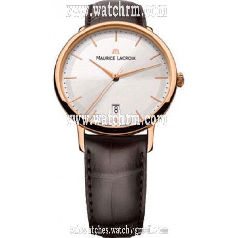 Maurice Lacroix Les Classiques Silver Dial Brown Leather Automatic Ladies Watch LC6003-PG101-130