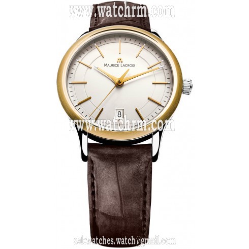 Maurice Lacroix Les Classiques Silver Dial Brown Leather Ladies Quartz Watch LC1117-PVY11-130