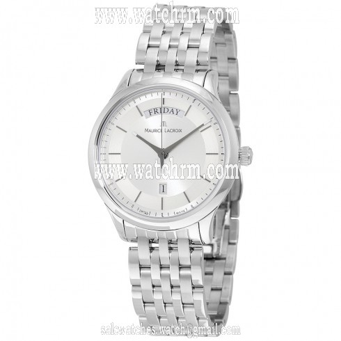 Maurice Lacroix Les Classiques Silver Dial Day/Date Stainless Steel Ladies Watch LC1227-SS002-131