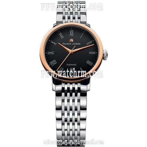 Maurice Lacroix Les Classiques Tradition Black Dial Automatic Ladies Stainless Steel Watch LC6063-PS102-310
