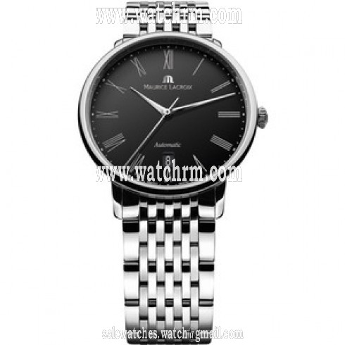 Maurice Lacroix Les Classiques Tradition Black Dial Automatic Men's Stainless Steel Watch LC6067-SS002-310