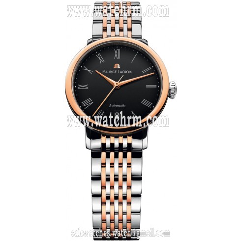 Maurice Lacroix Les Classiques Tradition Black Dial Automatic Stainless Steel Watch LC6063-PS103-310