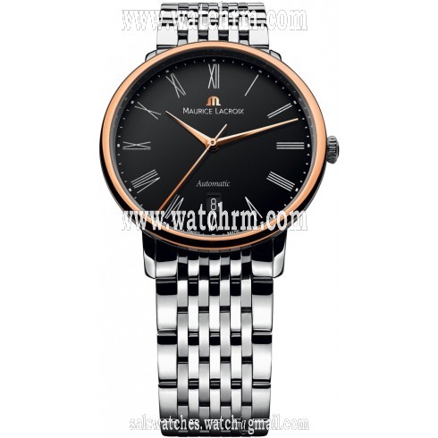 Maurice Lacroix Les Classiques Tradition Black Dial Men's Automatic Stainless Steel Watch LC6067-PS102-310