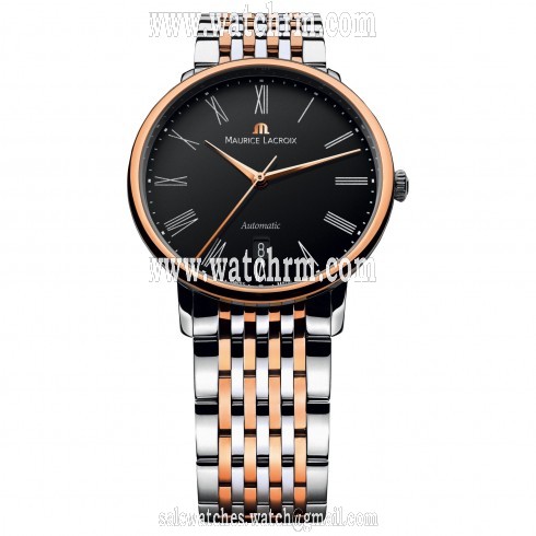 Maurice Lacroix Les Classiques Tradition Black Dial Men's Automatic Stainless Steel Watch LC6067-PS103-310