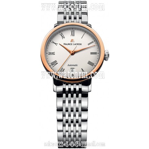Maurice Lacroix Les Classiques Tradition Silver Dial Ladies Automatic Stainless Steel Watch LC6063-PS102-110
