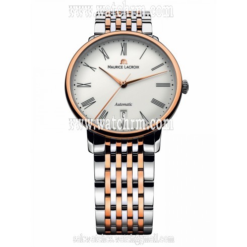 Maurice Lacroix Les Classiques Tradition White Dial Men's Automatic Stainless Steel Watch LC6067-PS103-110