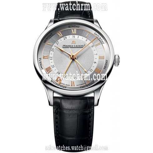 Maurice Lacroix Masterpeice Cinq Auiguilles Black Leather Men's Watch MP6507-SS001-111
