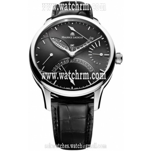 Maurice Lacroix Masterpiece Calendrier Retrograde Automatic Black Dial Men's Watch MP6518-SS001-330