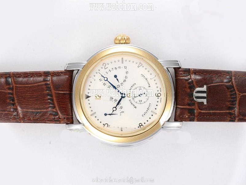 Maurice Lacroix Masterpiece Calendrier Retrograde MP7268-PG101-130 Mens Automatic Round Watch