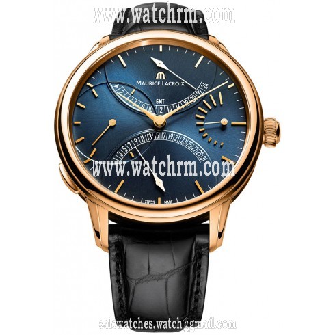 Maurice Lacroix Masterpiece Double Retrograde Deep Blue Dial Men's Watch MP6519-PG101-430