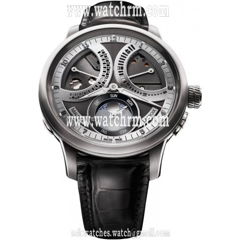 Maurice Lacroix Masterpiece Lune Retrograde Grey Dial Men's Watch ML-MP7278-SS001-320