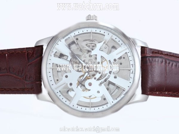 Maurice Lacroix Masterpiece Skeleton Mp7138-pg101-030 Stainless Steel Case Mens 43mm Watch