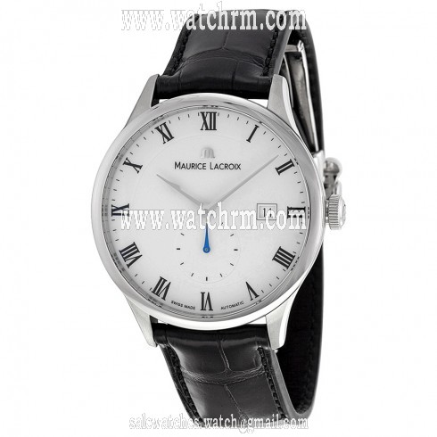 Maurice Lacroix Masterpiece White Dial Black Leather Men's Watch MP6907-SS001-112