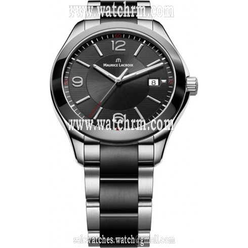 Maurice Lacroix Miros Date Black Dial Stainless Steel Men's Watch MI1018-SS002331