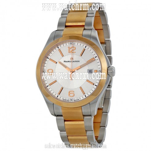 Maurice Lacroix Miros Date Silver Dial Two Tone Steel Men's Watch MI1018-PVP13130