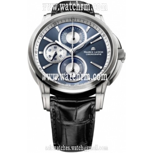 Maurice Lacroix Pontos Automatic Chronograph Blue Dial Men's Watch PT6188-SS001-430