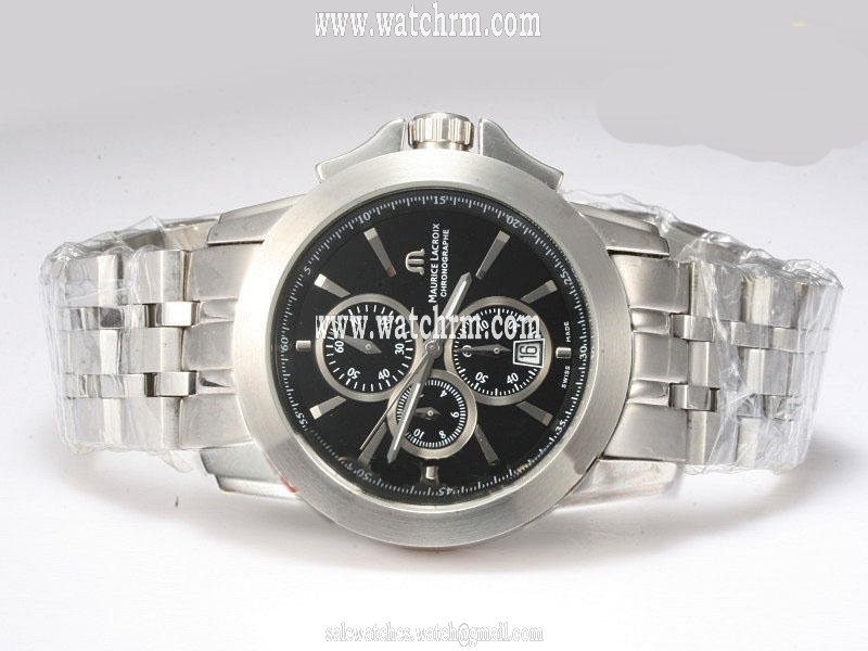 Maurice Lacroix Pontos Chronographe Valgranges PT6008-SS002-331 Mens Round Quartz Chronograph Watch