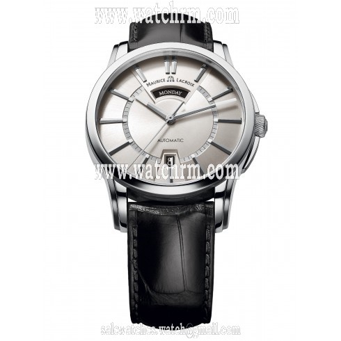 Maurice Lacroix Pontos Day and Date Silver Dial Automatic Men's Watch PT6158-SS001-13E