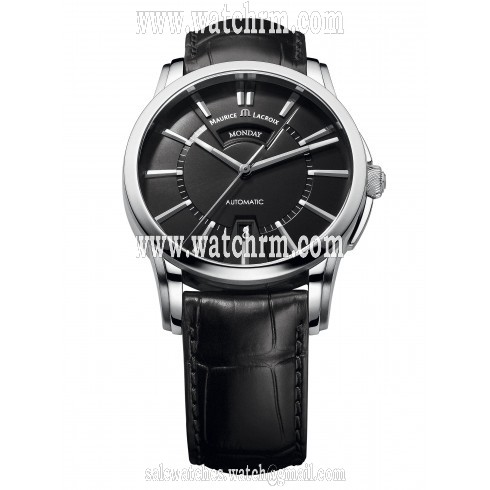 Maurice Lacroix Pontos Day & Date Black Dial Automatic Men's Watrch PT6158-SS001-33E