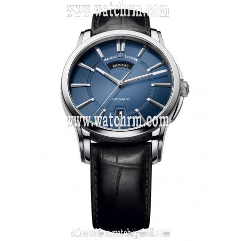 Maurice Lacroix Pontos Day & Date Blue Dial Automatic Men's Watch PT6158-SS001-43E
