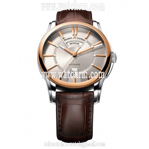 Maurice Lacroix Pontos Day & Date Silver Dial Automatic Men's Watch PT6158-PS101-13E