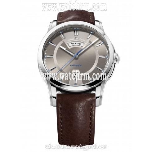 Maurice Lacroix Pontos Day & Date Silver Dial Automatic Men's Watch PT6158-SS001-73E