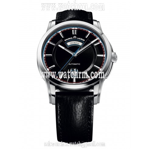 Maurice Lacroix Pontos Day/Date Retro Black Dial Men's Watch PT6158-SS001331