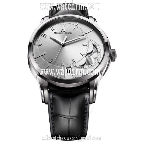 Maurice Lacroix Pontos Decentrique Silver Dial Moonphase Men's Watch PT6318-SS001-130