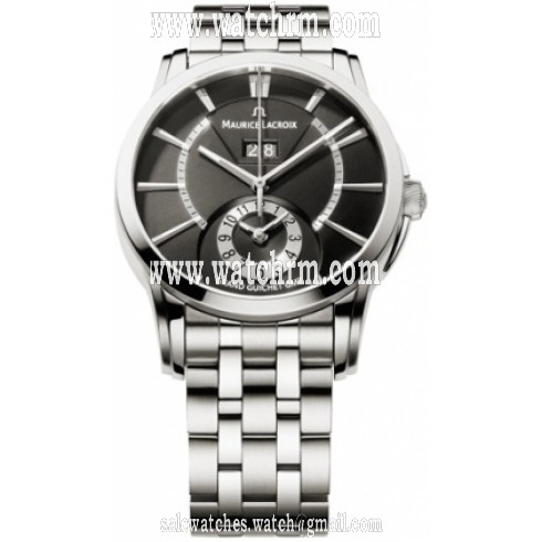 Maurice Lacroix Pontos Grand Guichet GMT Black Dial Men's Watch PT6208-SS002-330