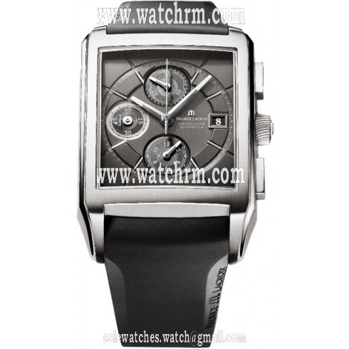 Maurice Lacroix Pontos Rectangulaire Anthracite Dial Chronograph Men's Watch PT6197-TT003-331