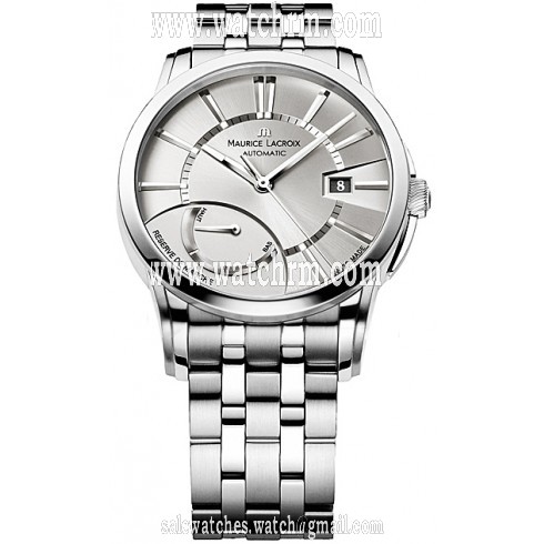 Maurice Lacroix Pontos Reserve De Marche Silver Dial Automatic Men's Stainless Steel Watch PT6168-SS002-131