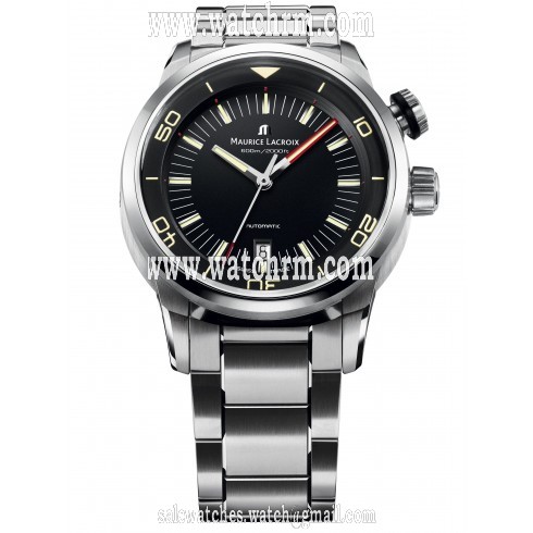 Maurice Lacroix Pontos S Diver Black Dial Men's Watch PT6248-SS002330