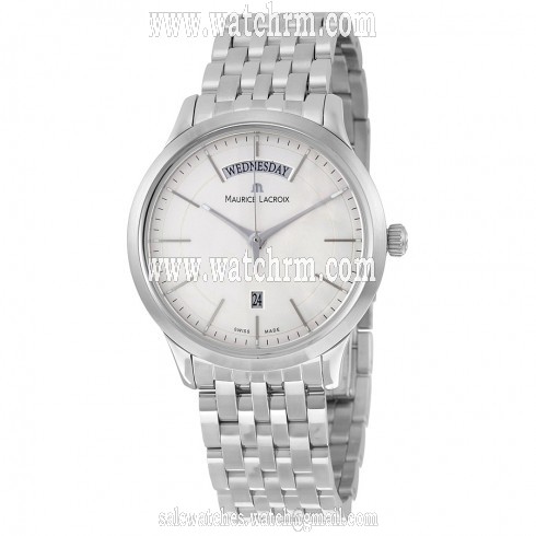 Maurice Lacroix Silver Dial Stainless Steel Men's Watch LC1007-SS002-130
