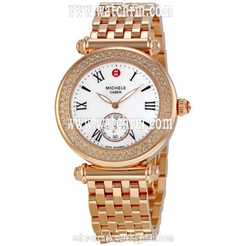 Michele Caber Diamond Rose Gold-tone Ladies Watch MWW16A000044