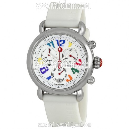 Michele CSX 36 Carousel White Silicon Ladies Watch MWW03M000090