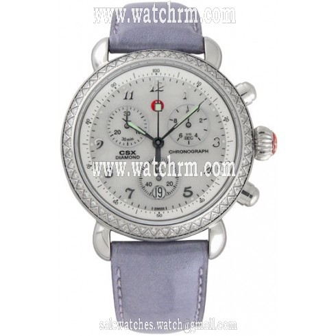 Michele CSX 36 Diamond Steel Periwinkle Ladies Watch MWW03C000101