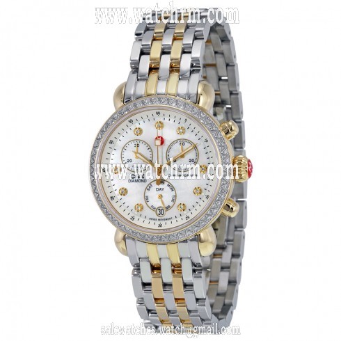 Michele CSX 36 Mother of Pearl Diamond Dial Two-tone Ladies Watch MWW03M000158